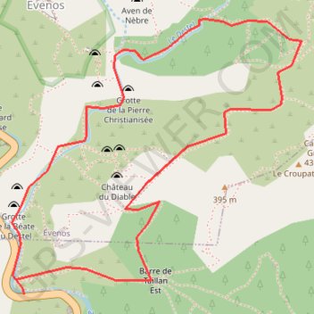Var Ollioules Les Gorges du Destel GPS track, route, trail