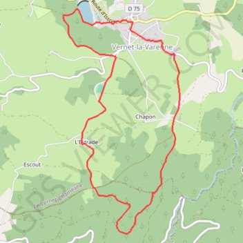 Boucle depuis Vernet-la-Varenne GPS track, route, trail