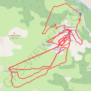 Sainte anne de condamine GPS track, route, trail