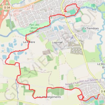 Saint-Erblon Noyal-Chatillon GPS track, route, trail