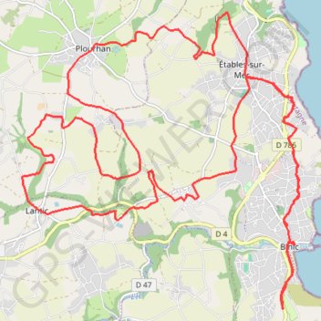 Rando Binic GPS track, route, trail