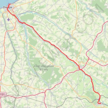Dieppe - Forges-les-Eaux GPS track, route, trail