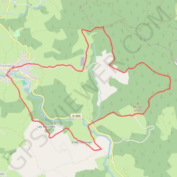 Randonnée en boucle depuis Ferrières-sur-Sichon (Allier) GPS track, route, trail