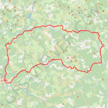 Circuit cyclo sportif au Coeur de Millevaches GPS track, route, trail