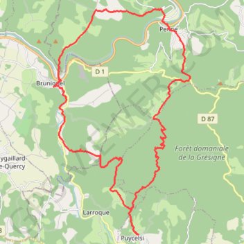 Les bastides - Puycelsi GPS track, route, trail