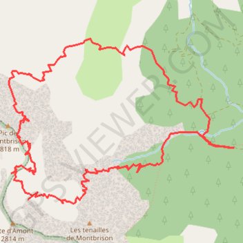 Antecime du Pic de Montbrison depuis la Bletonnée (Écrins) GPS track, route, trail