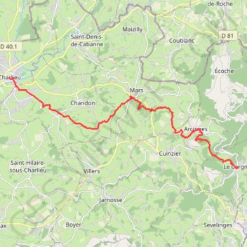 5 - Le Cergne - Charlieu GPS track, route, trail