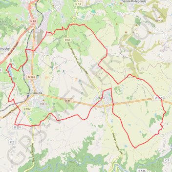 Rodez Agglomeration - Circuit 4 - Les trois châteaux GPS track, route, trail