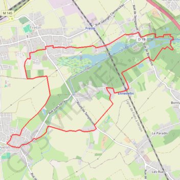 Circuit du Fourneau - Ennevelin GPS track, route, trail