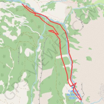 Cascade du Razis CREVOUX La Chalp GPS track, route, trail