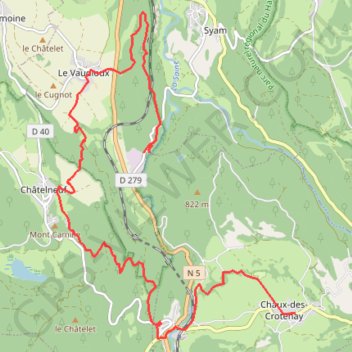 Jura GPS track, route, trail