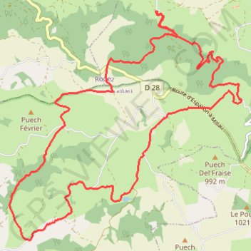 Plateau du Levezou - Aveyron GPS track, route, trail