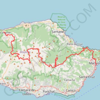 Madeira Island Ultra-Trail (Ultra Trail de l'île de Madère) GPS track, route, trail