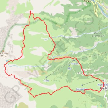 Boucle par le Lac de Puy Aillaud GPS track, route, trail