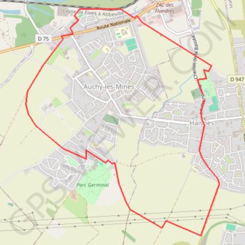 Auchy GPS track, route, trail