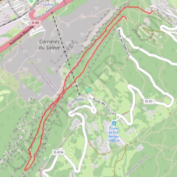 Grand Salève - Bûcherons Inférieurs - T5 (Randonnée Pédestre) GPS track, route, trail