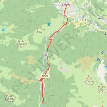 GR 108 de Laruns à Miegebat - Entretien balisage GPS track, route, trail