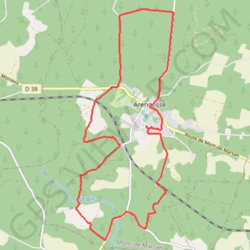 Parcours Arengosse GPS track, route, trail