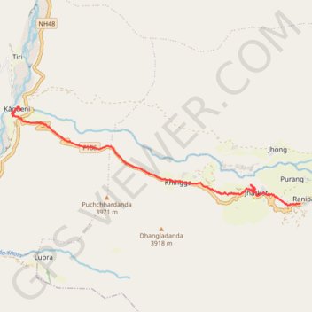 Tour Annapurna - Jour 11 - Muktinath - Kagbeni GPS track, route, trail