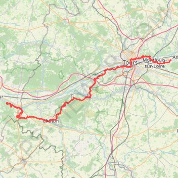 GR3 De Lussault-sur-Loire (Indre-et-Loire) à Souzay-Champigny (Maine-et-Loire) GPS track, route, trail