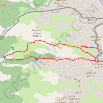 Petretxema y Sobarcal desde Linza GPS track, route, trail