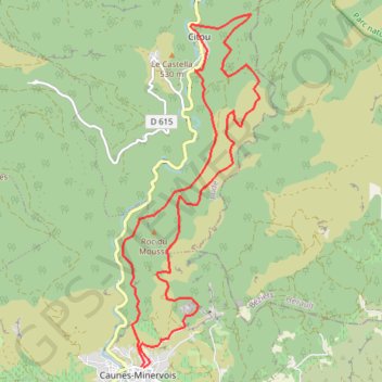 Boucle Caunes minervois - Citou GPS track, route, trail