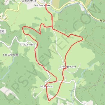 Rando LE COL DES PRADEAUX A6313AUV063V5084MX GPS track, route, trail