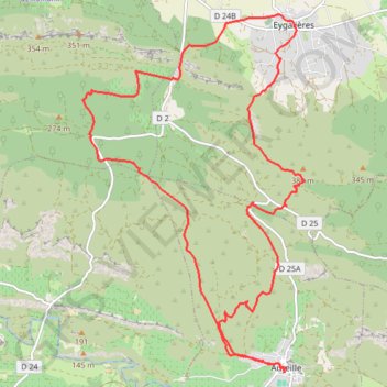 Aureille - Le Grand Calan GPS track, route, trail