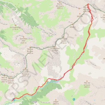Tête de Longet GPS track, route, trail