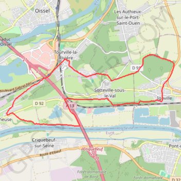 Igoville GPS track, route, trail