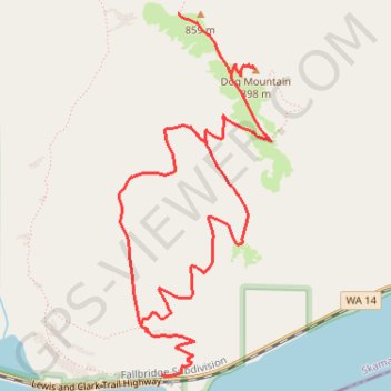 Dog Mountain Loop GPS track, route, trail