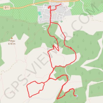 Alentours de Rougiers GPS track, route, trail