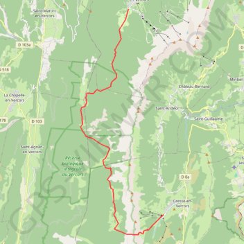 Itinéraire de Corrençon à Gresse-en-Vercors GPS track, route, trail