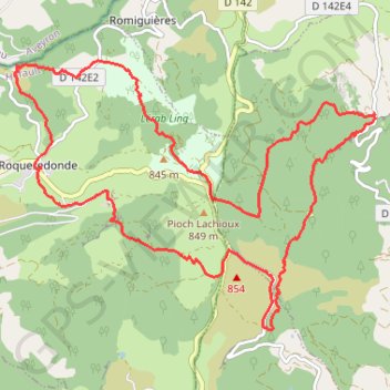 Roqueredonde-cirque de Labeil GPS track, route, trail