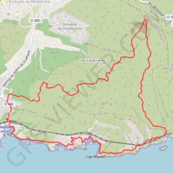 Côte bleue, la Redonne GPS track, route, trail