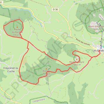 Mezenc et Loire sauvage - Boucle en forêt domaniale GPS track, route, trail