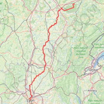 Lyon - Fraisans GPS track, route, trail
