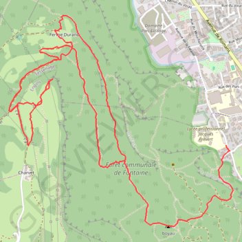 Le Mollard Gargot depuis la Poya - Fontaine GPS track, route, trail