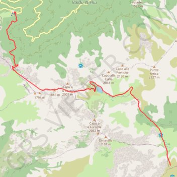 Refuge de Manganu GPS track, route, trail