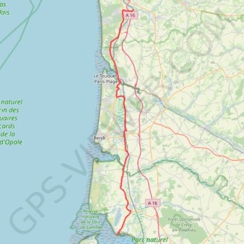 Itinéraire de Hesdigneul-lès-Boulogne à Le Crotoy GPS track, route, trail