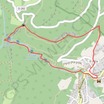 Cascade d'Alloix GPS track, route, trail