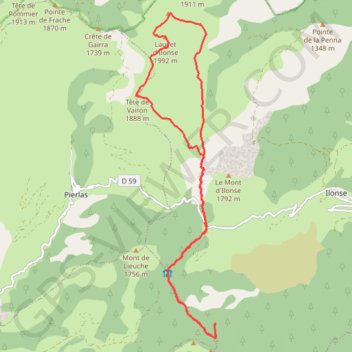 Lauvet & Brec d'Illonse GPS track, route, trail