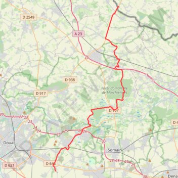 Parcours Lewarde-Rumes GPS track, route, trail