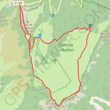 Plateau d'Ambel (Vercors) GPS track, route, trail