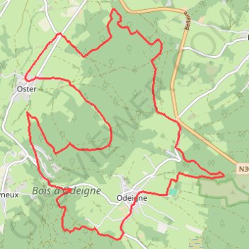 ODEIGNE - Province du Luxembourg - Belgique GPS track, route, trail
