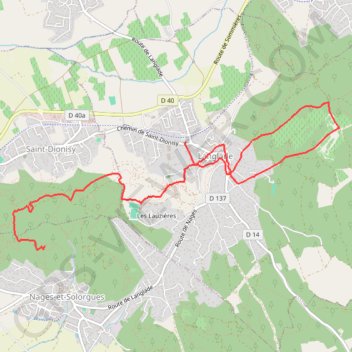 Autour de Langlade GPS track, route, trail