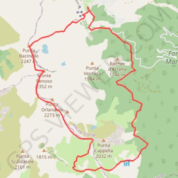 Monte renosu GPS track, route, trail