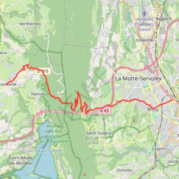 Novalaise - chambery 19.4 GPS track, route, trail