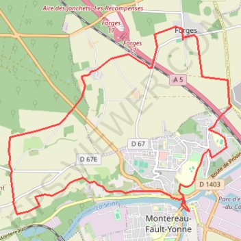 Montereau 77 GPS track, route, trail