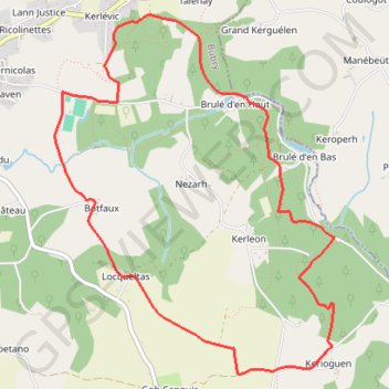 Circuit du Brandifrout - Bubry GPS track, route, trail